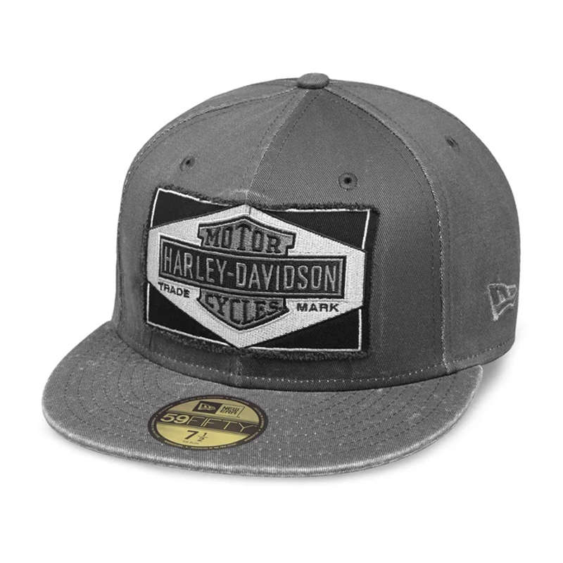 Men's Raw Edge Patch 59FIFTY Baseball Cap, Gray - 3XL