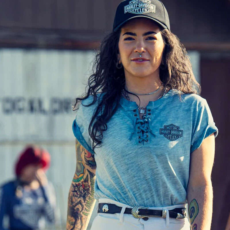Women's Throttle Lace-up Tee
