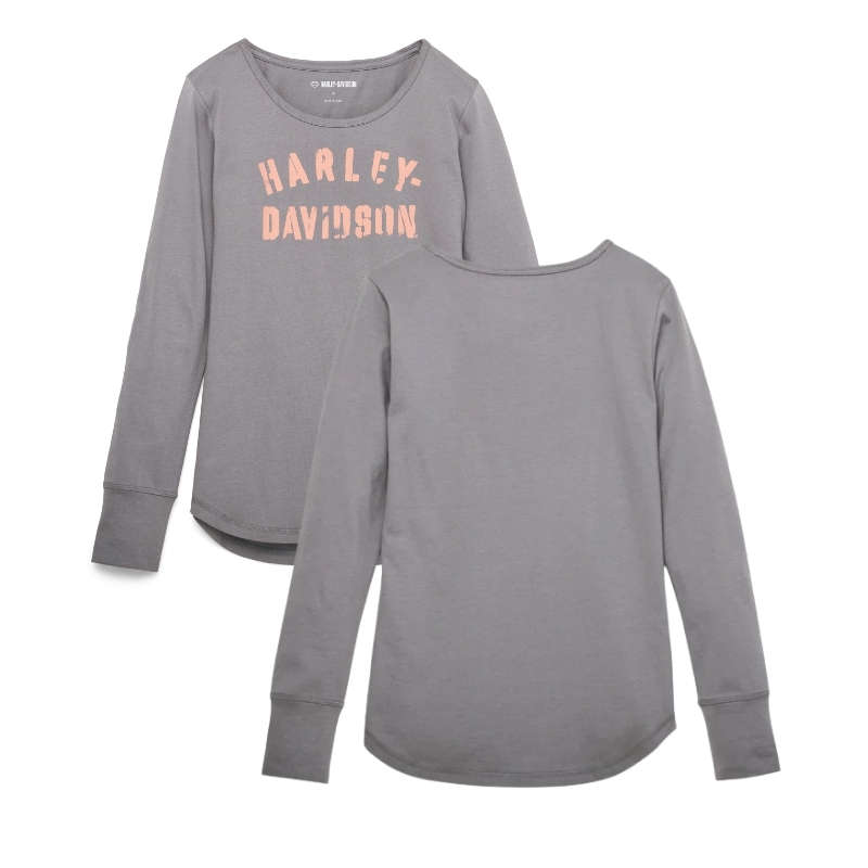 Women's Stencil Long Sleeve Knit Top - L