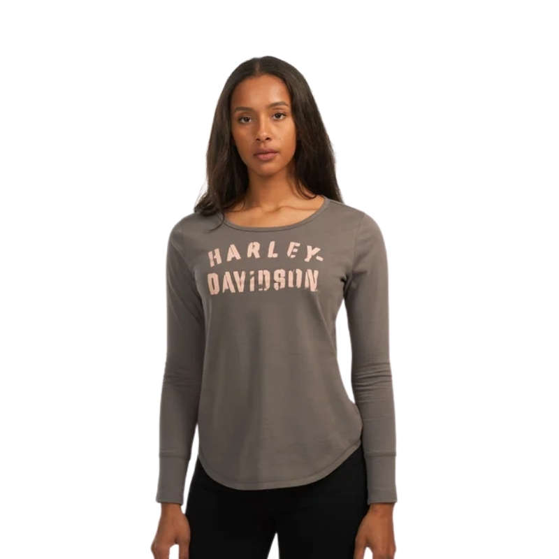 Women's Stencil Long Sleeve Knit Top - L