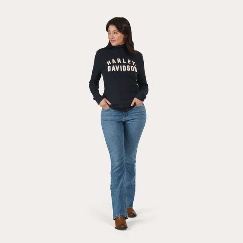 Women's Milwaukee Rib Turtleneck - Black Beauty - L