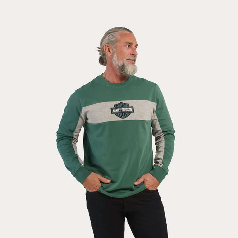 Men's Racing Bar &amp; Shield Tee - Colorblocked- Bistro Green - S
