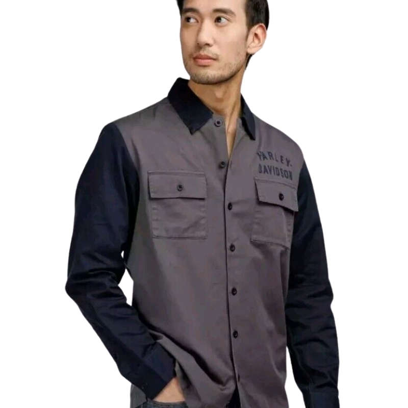 Men's Racing Colorblock Shirt - Blackened Pearl - L