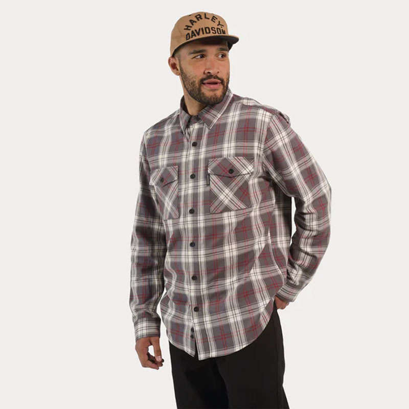Men's Essence Shirt - Grey Plaid - M