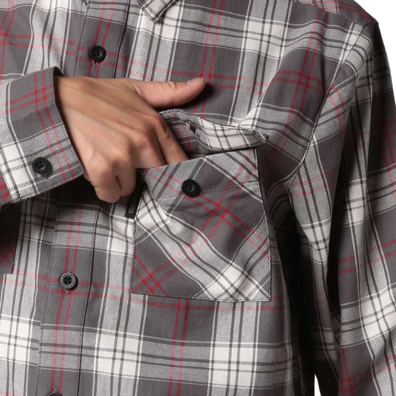 Men's Essence Shirt - Grey Plaid - M