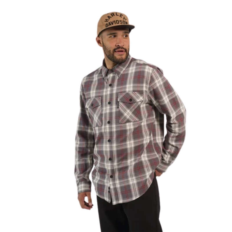 Men's Essence Shirt - Grey Plaid - M