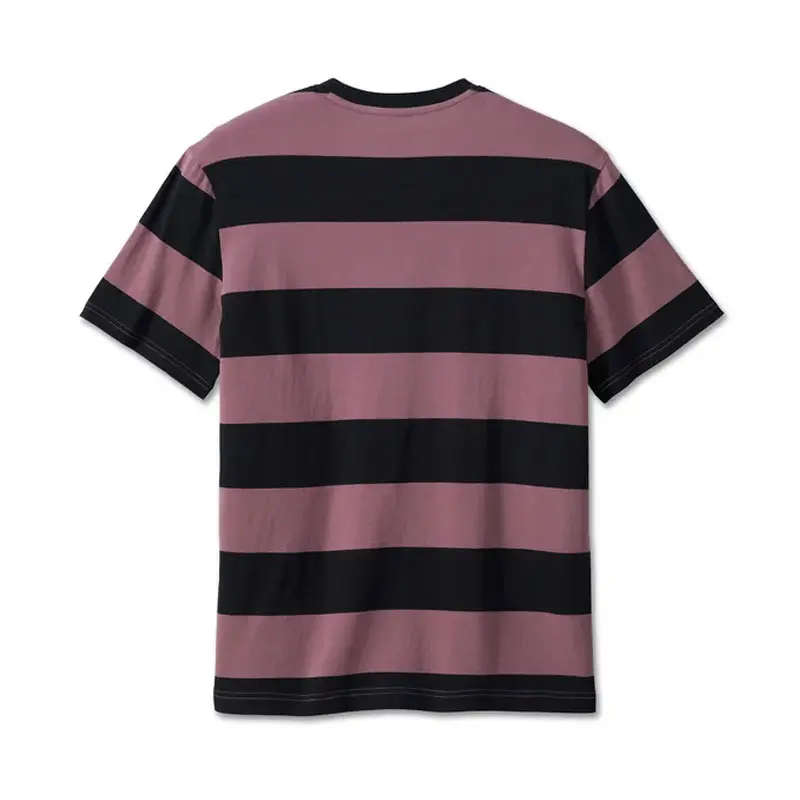 Men's Bar &amp; Shield Striped Tee - Grape Shake Stripe - S