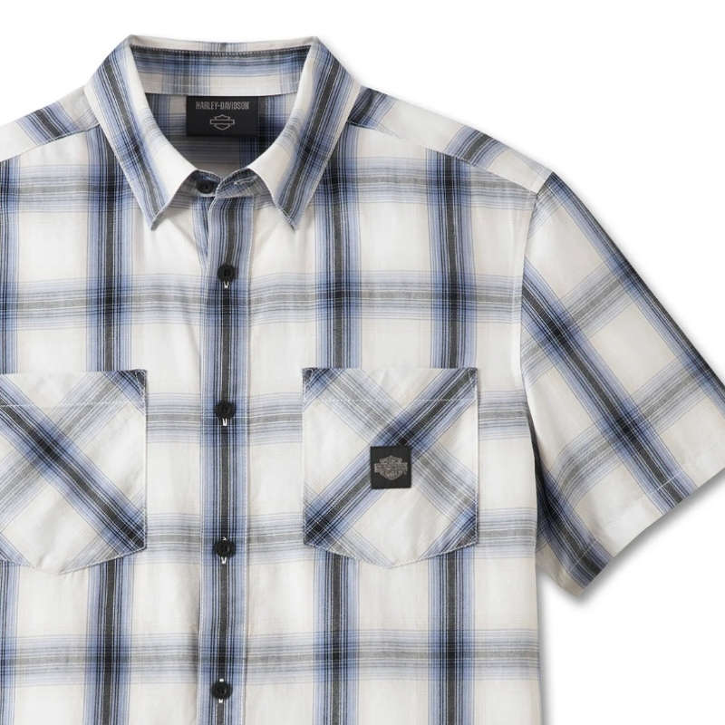 Men's Forever Harley Shirt - Blue Plaid - L