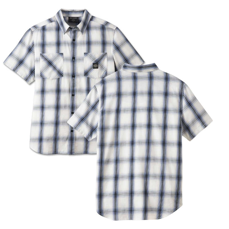 Men's Forever Harley Shirt - Blue Plaid - L