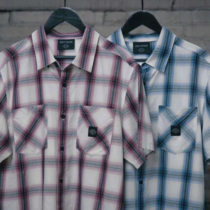 Men's Forever Harley Shirt - Blue Plaid - L
