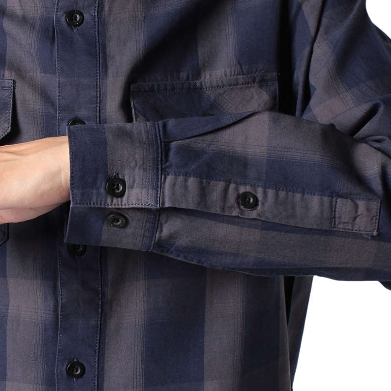 Men's Motorbreath Long Sleeve Shirt - Blue Plaid - 2XL