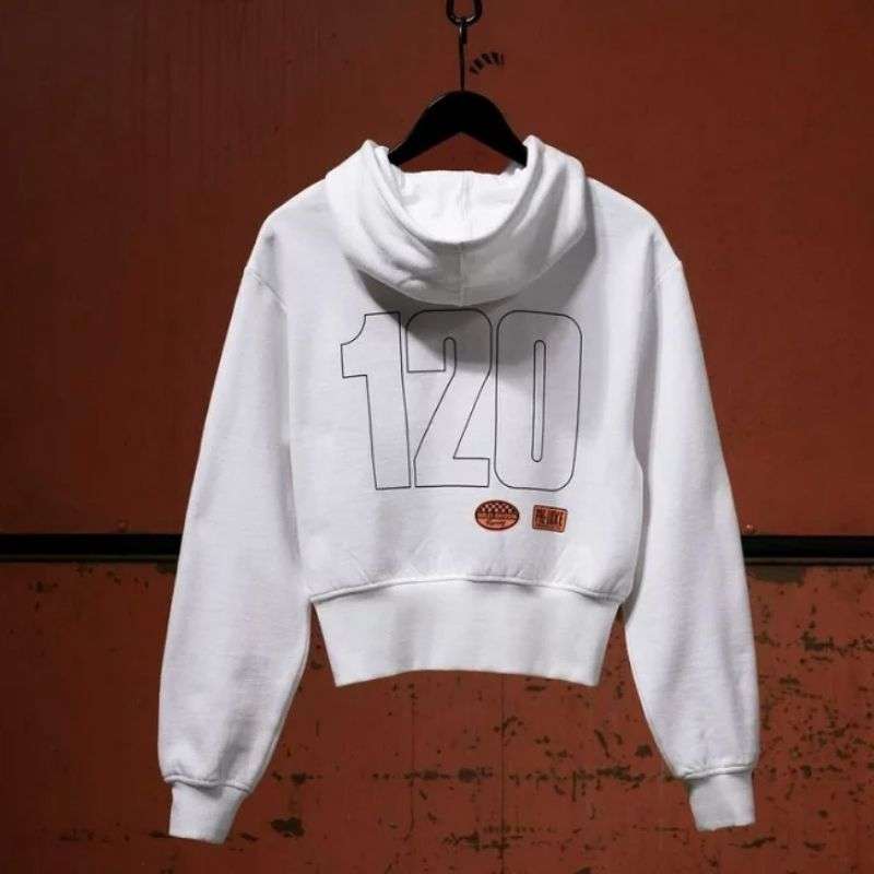 Women's 120th Anniversary Zip Front Hoodie Bright White - L