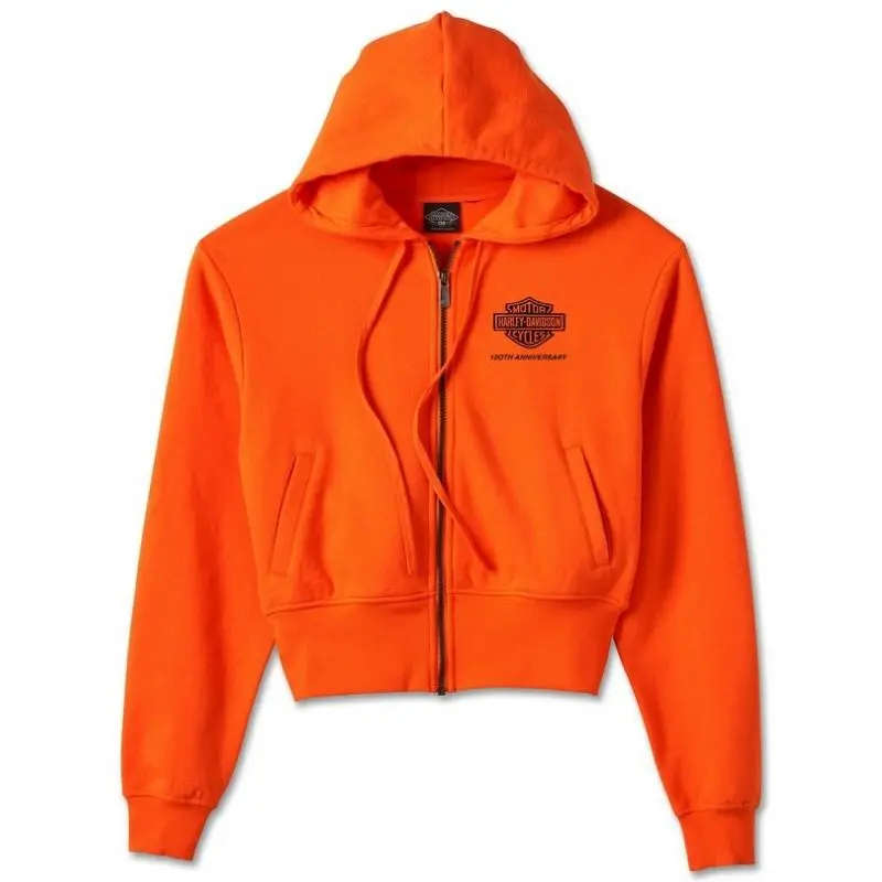 Women's 120th Anniversary Zip Front Hoodie Orange - L