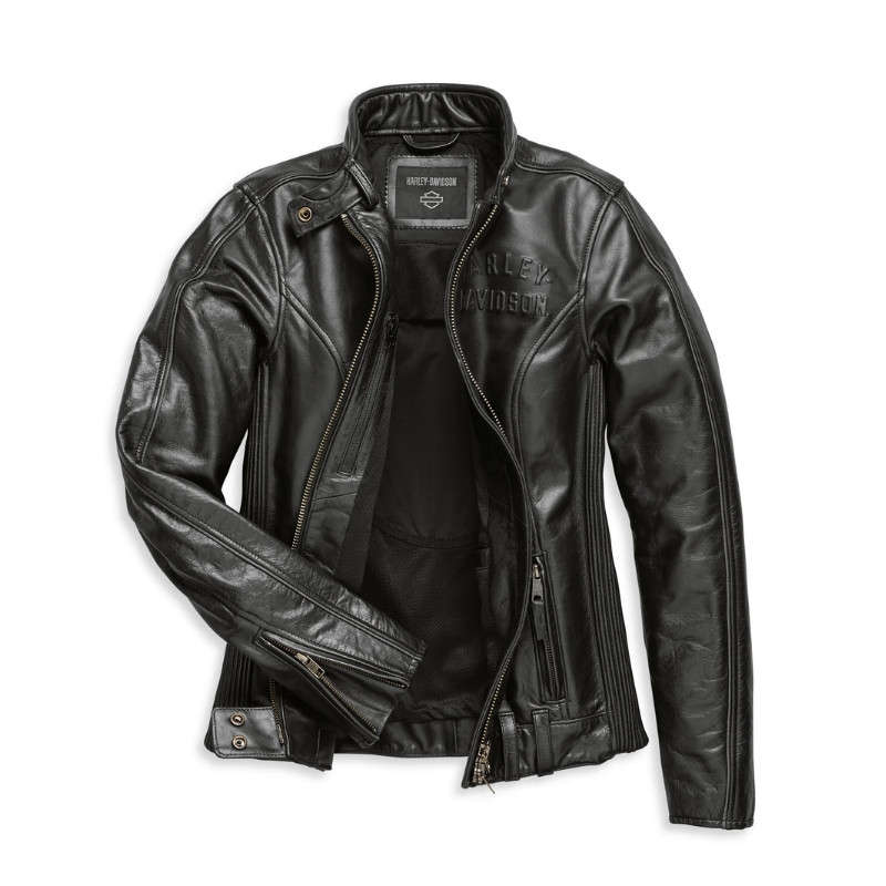 Women's Enodia Leather Riding Jacket - M