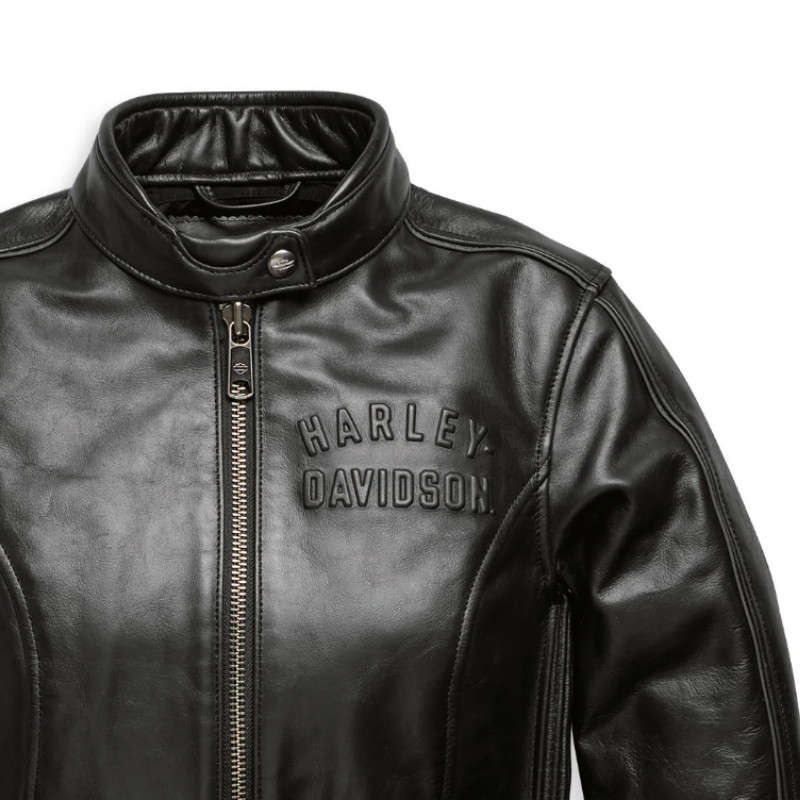 Women's Enodia Leather Riding Jacket - M