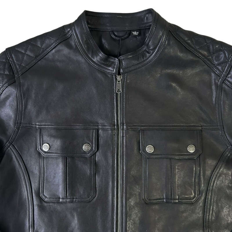 Mens Mechanic Leather Jacket - L