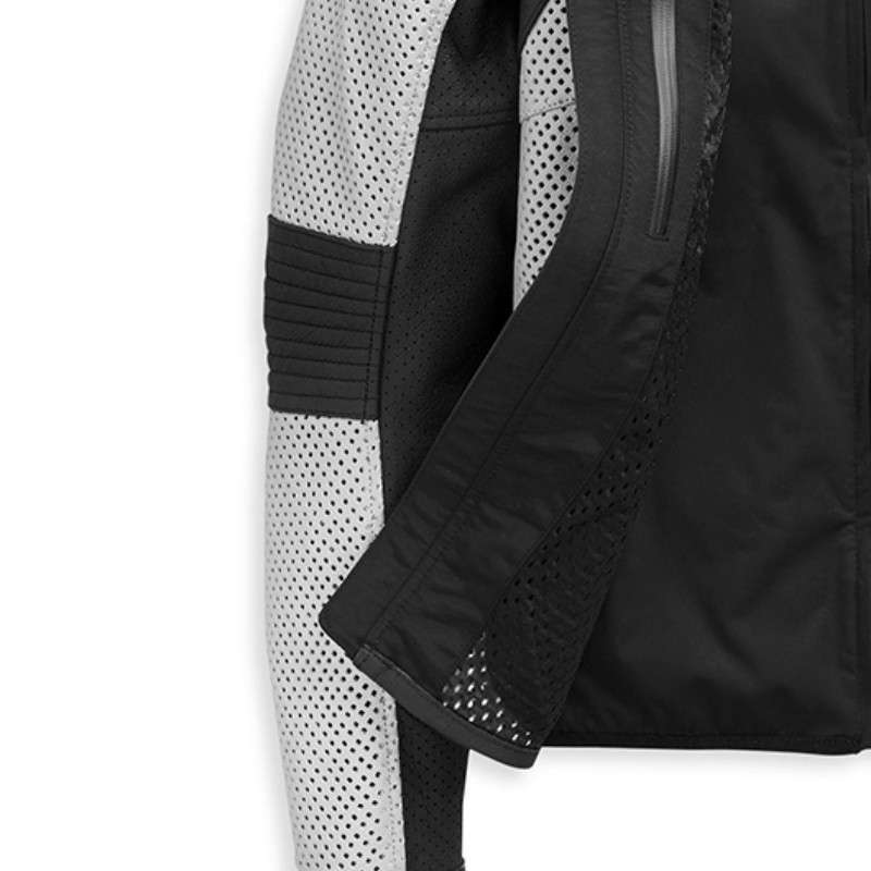 Womens Hideaway Perforated Leather Jacket - L