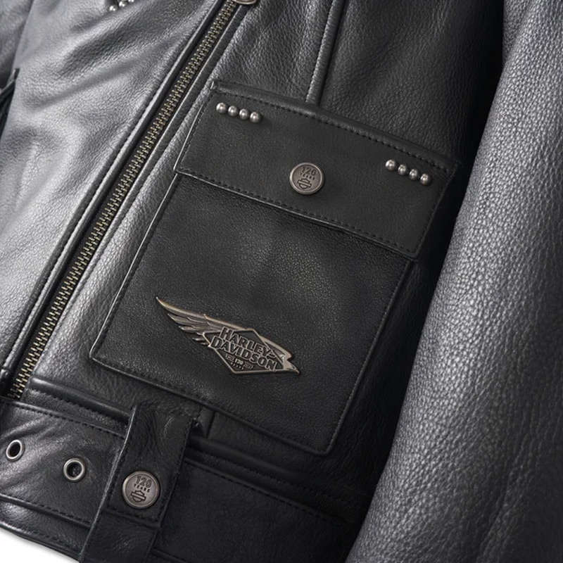 Women's 120th Anniversary Cycle Queen Leather Biker Jacket - XL