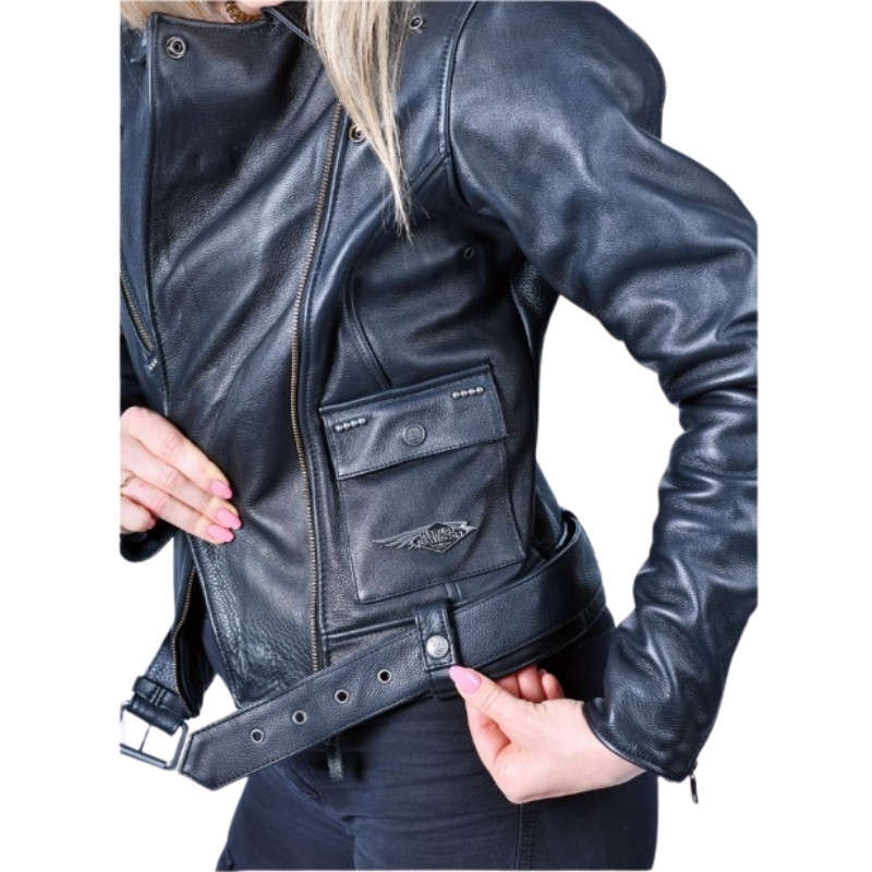Women's 120th Anniversary Cycle Queen Leather Biker Jacket - XL