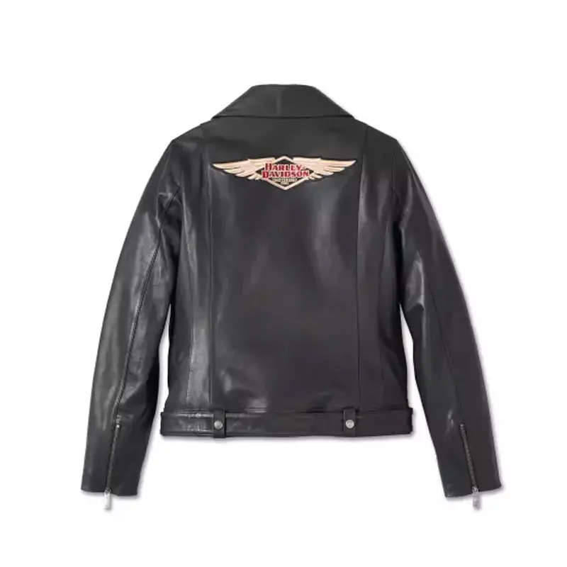 Women's 120th Anniversary D-Pocket Biker Leather Jacket - L