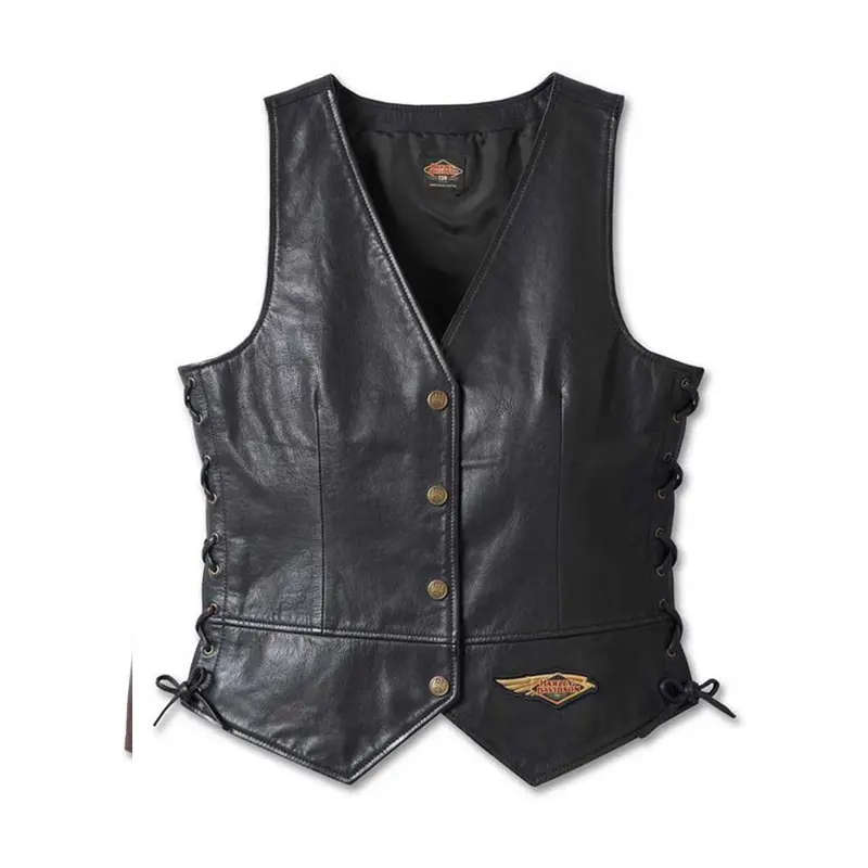 Womens 120th Anniversary Laced Side Leather Vest - XL