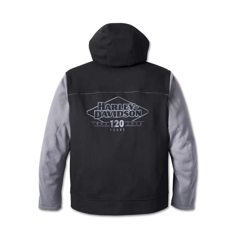 Men's 120th Anniversary Deflector Riding Fleece - Black &amp; Quiet Shade - 3XL