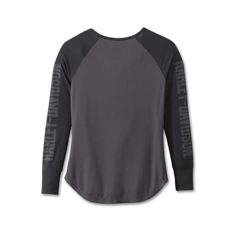 Women's Authentic Bar &amp; Shield Rib-Knit Top - Colorblocked - Blackened Pearl - XL