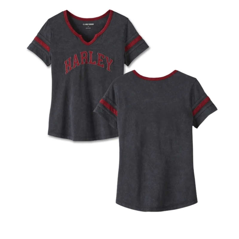 Women's American Notch Neck Tee - Black Beauty - S