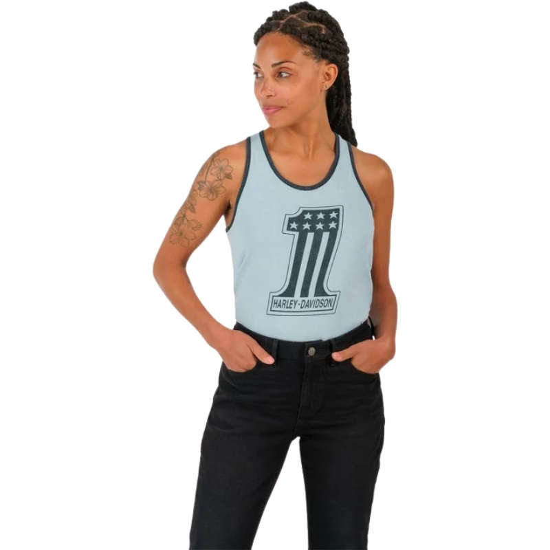 Women's National Anthem Twist Back Tank - Skyway - L