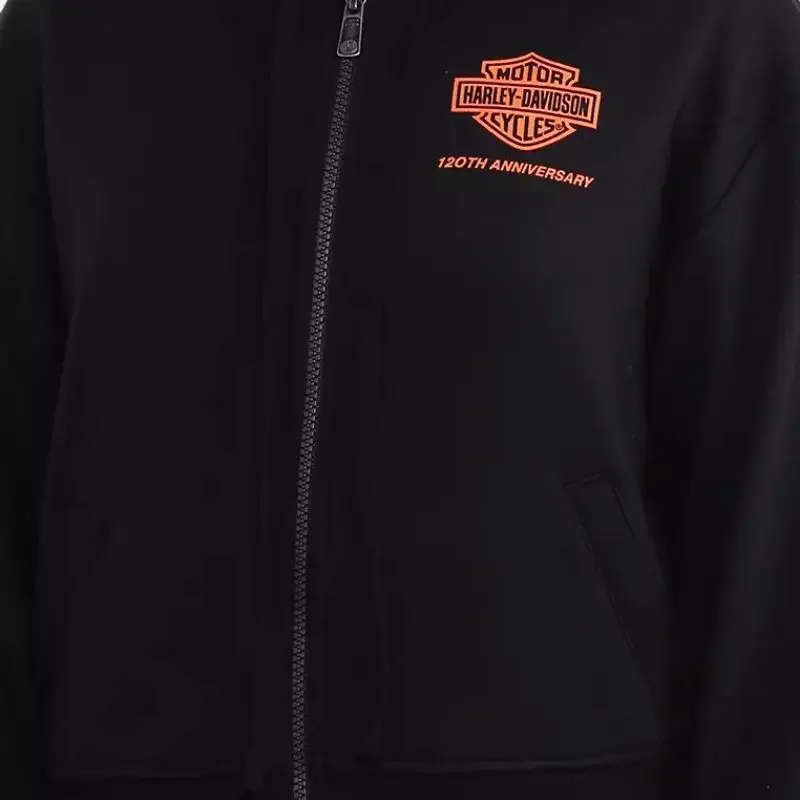 Women's 120th Anniversary Zip Front Hoodie Black - XL