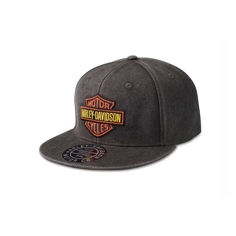 Bar &amp; Shield Washed Fitted Cap - Black Beauty - XL