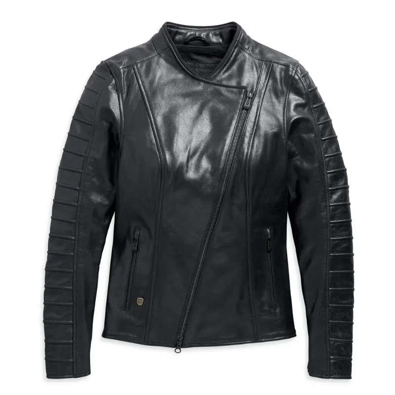 Women's Ozello Perforated Leather Jacket - L