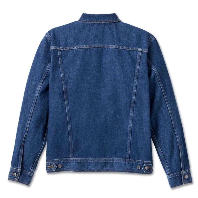 Men's Denim Jacket - Medium Wash Denim - 4XL