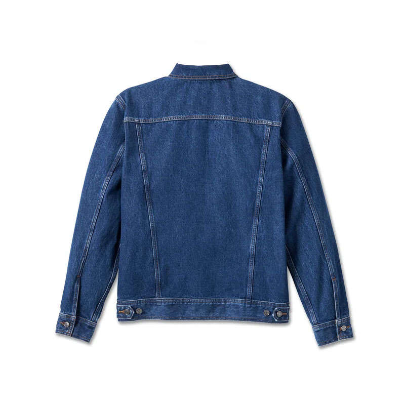 Men's Denim Jacket - Medium Wash Denim - 4XL