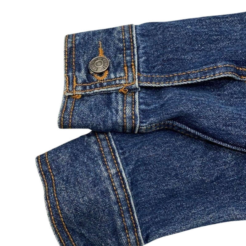 Men's Denim Jacket - Medium Wash Denim - 4XL