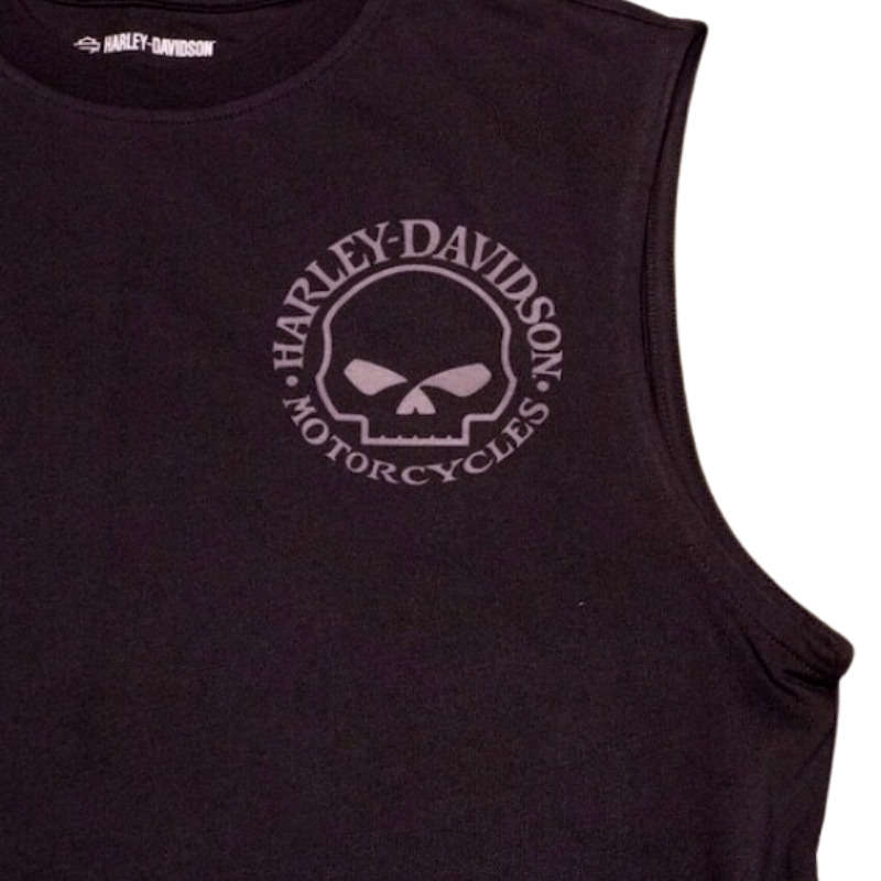 Men's Willie G Skull Muscle Tee - Black Beauty - 4XL