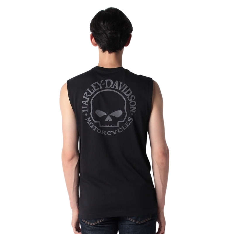 Men's Willie G Skull Muscle Tee - Black Beauty - 4XL