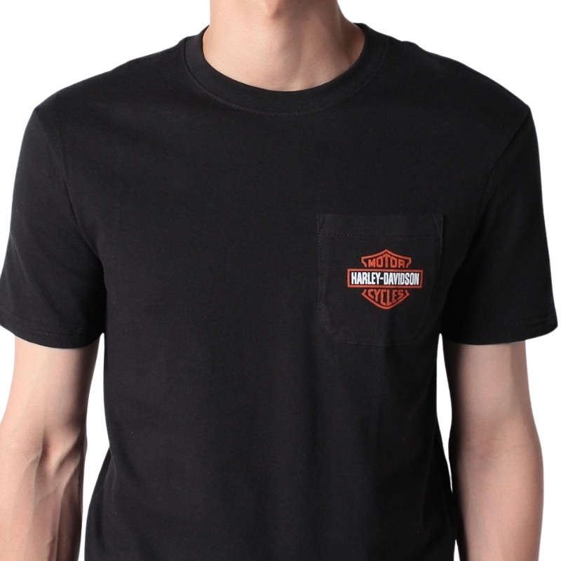 Men's Bar &amp; Shield Pocket Tee - Black Beauty - 4XL