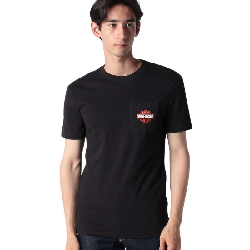 Men's Bar &amp; Shield Pocket Tee - Black Beauty - 4XL