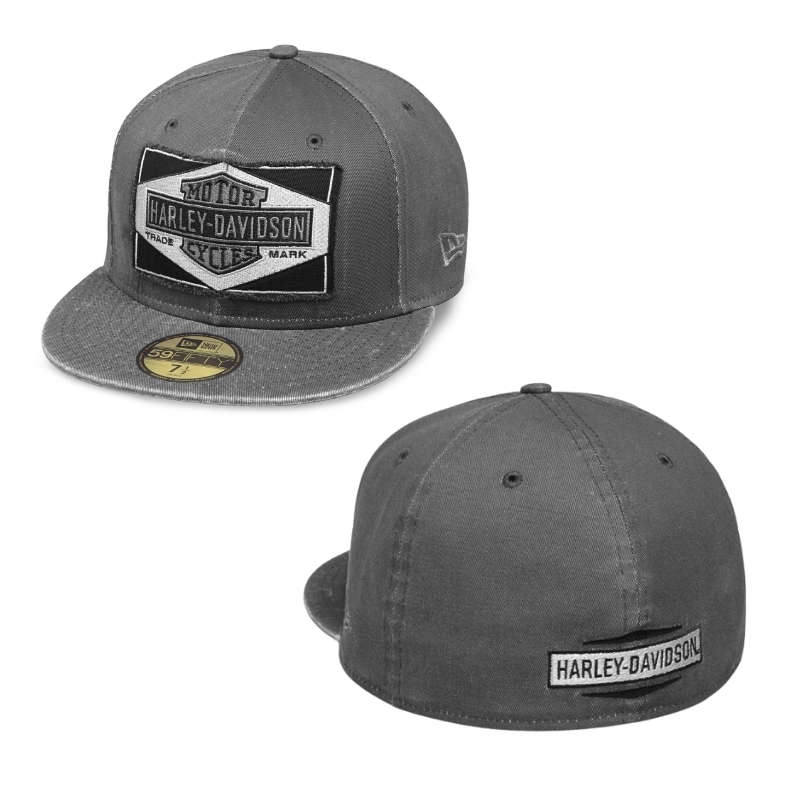 Men's Raw Edge Patch 59FIFTY Baseball Cap, Gray - 3XL