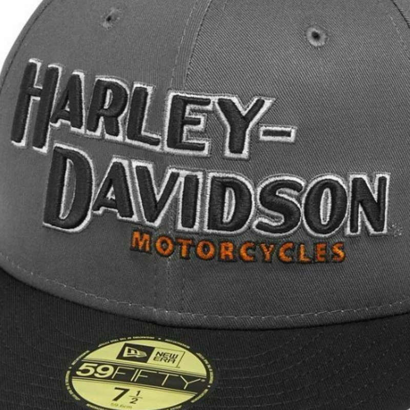Men's Iron Block 59FIFTY Baseball Cap, Gray &amp; Black - 2XL