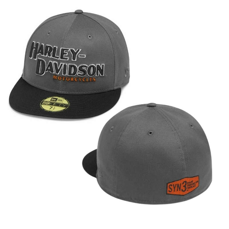 Men's Iron Block 59FIFTY Baseball Cap, Gray &amp; Black - 2XL