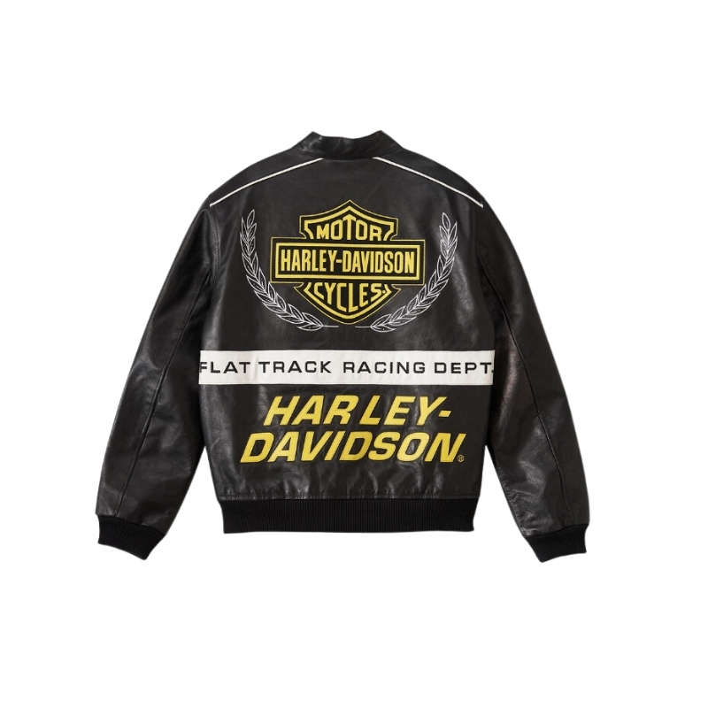 Men's Start Your Engines Leather Racing Jacket - 4XL