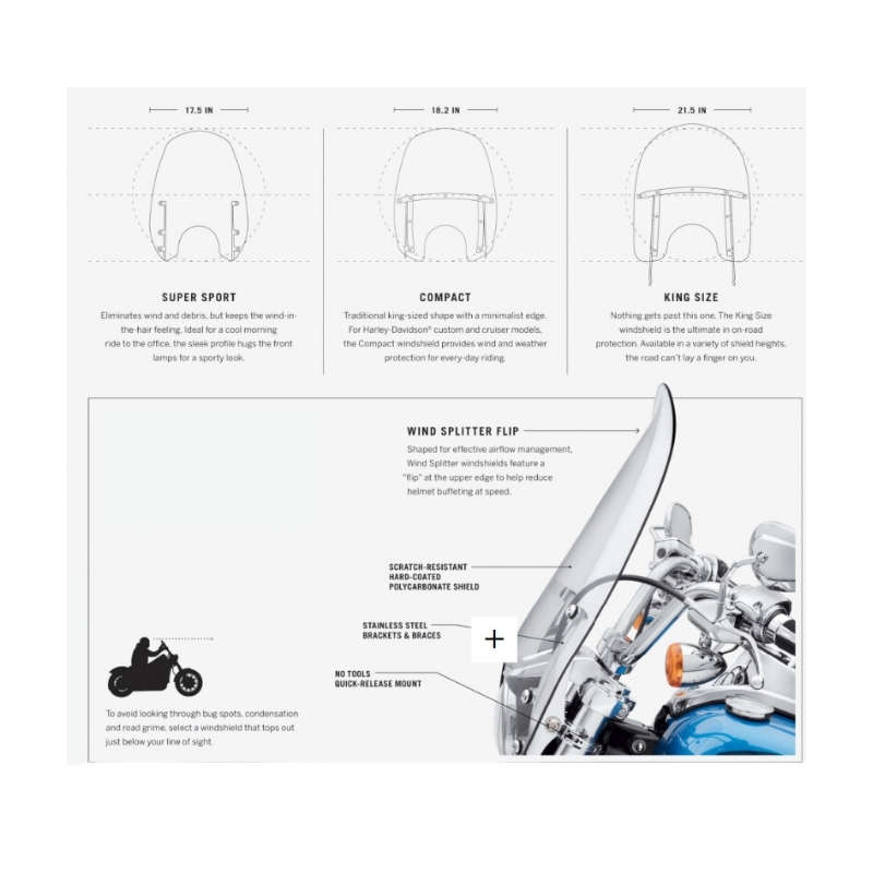 Quick-Release Super Sport Windshield