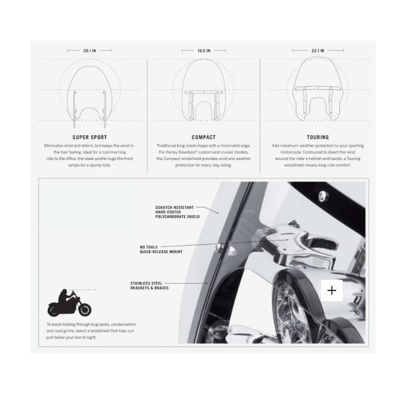 Quick-Release Super Sport Windshield
