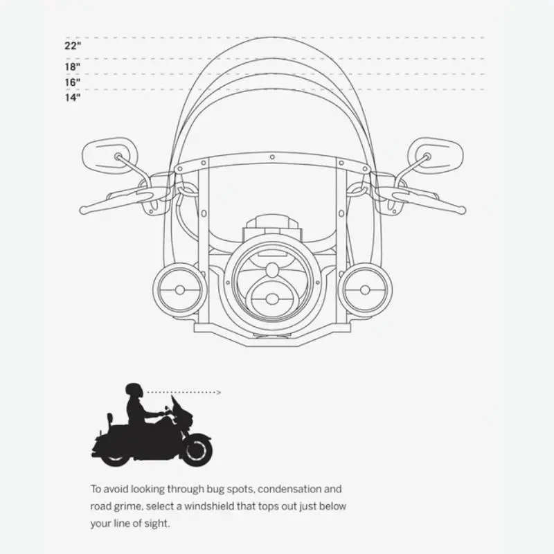 Road King 14 in. H-D Detachables Wind Deflector