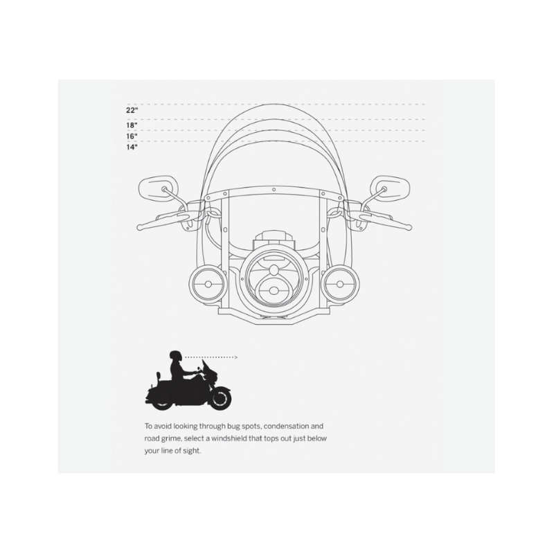 Road King 14 in. H-D Detachables Wind Deflector