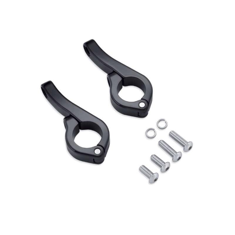 LED Fog Lamp Engine Guard Clamp Kit - Gloss Black