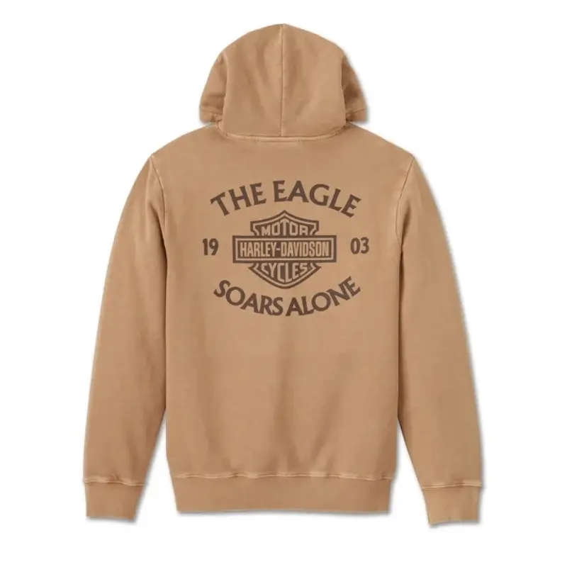 Eagle Soars Alone Slub Hoodie - 4XL