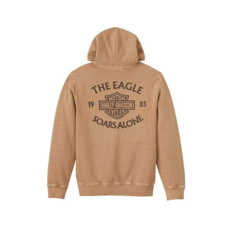 Eagle Soars Alone Slub Hoodie - 4XL